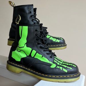Men’s Glow In The Dark Skeleton Skelly Doc Dr Martens Sz 10